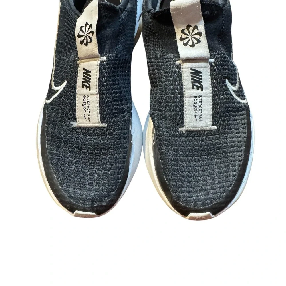 Nike Interact Run EasyOn Shoes Mens‎ Size 8.5 Black Running Sneakers FV5590-001